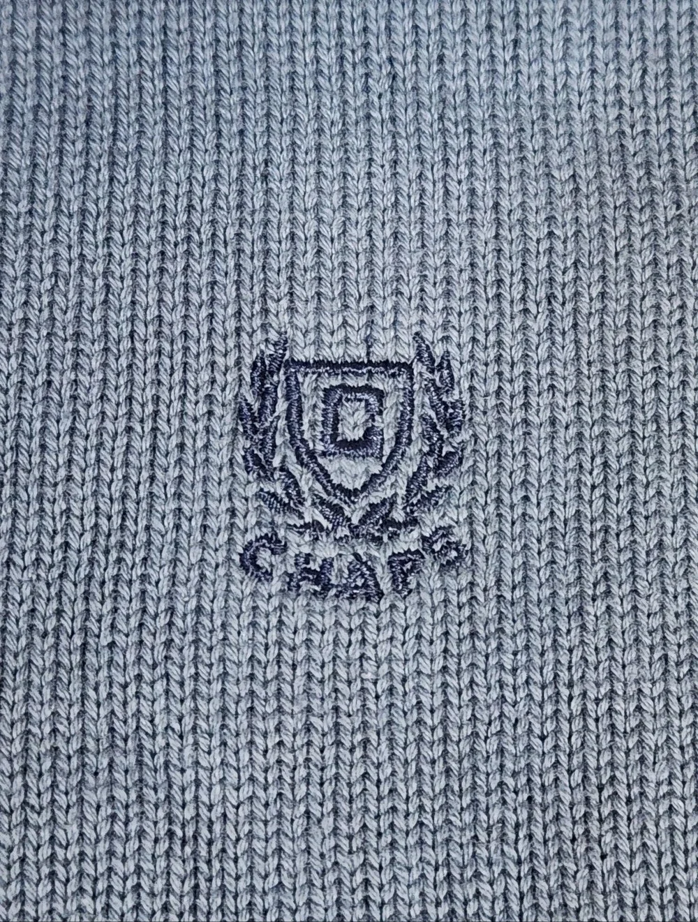 Chaps Men’s Gray And Blue Crewneck Sweater Size XXL